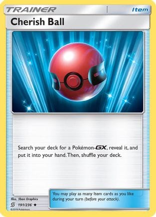 'Pokemon - 'Cherish Ball 191/236  SM  Unified Minds - Uncommon