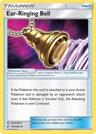 'Pokemon - 'Ear-Ringing Bell 194/236  - Reverse Holofoil SM  Unified Minds - Uncommon