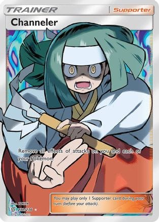 'Pokemon - 'Channeler (Full Art) 232  - Holofoil SM  Unified Minds - Ultra Rare