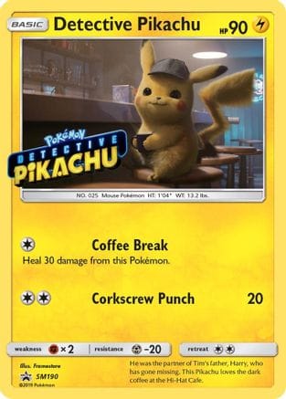 'Pokemon - 'Detective Pikachu SM190  - Holofoil SM Promos - Promo