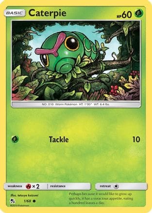'Pokemon - 'Caterpie 001/68  Hidden Fates - Common