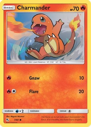 'Pokemon - 'Charmander 007/68  Hidden Fates - Common