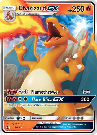 'Pokemon - 'Charizard GX 009/68  - Holofoil Hidden Fates - Ultra Rare