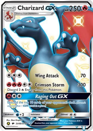 'Pokemon - 'Charizard GX SV49/SV94  - Holofoil Hidden Fates Shiny Vault - Shiny Holo Rare