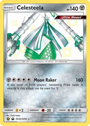 'Pokemon - 'Celesteela SV32/SV94  - Holofoil Hidden Fates Shiny Vault - Shiny Holo Rare