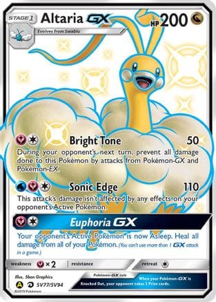 'Pokemon - 'Altaria GX SV77/SV94  - Holofoil Hidden Fates Shiny Vault - Shiny Holo Rare