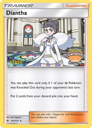 'Pokemon - 'Diantha 105/131  - Reverse Holofoil League & Championship Cards - Promo