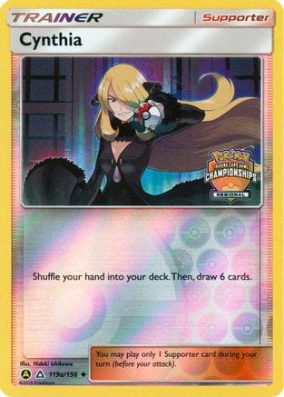 'Pokemon - 'Cynthia 119a/156  - Reverse Holofoil League & Championship Cards - Promo