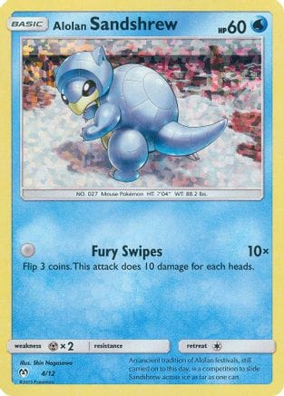 'Pokemon - 'Alolan Sandshrew 004/12  - Holofoil McDonalds Promos 2019 - Promo
