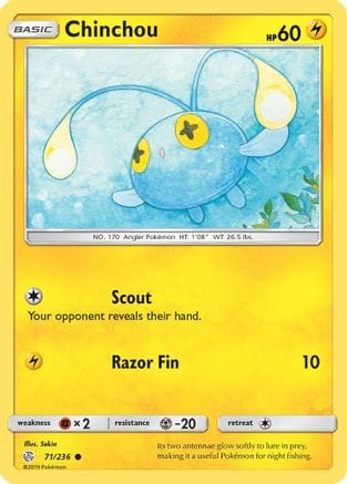 'Pokemon - 'Chinchou 071  SM  Cosmic Eclipse - Common