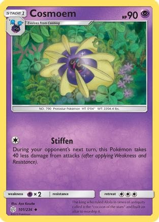 'Pokemon - 'Cosmoem 101/236  - Reverse Holofoil SM  Cosmic Eclipse - Uncommon
