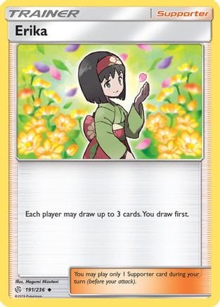 'Pokemon - 'Erika 191/236  - Reverse Holofoil SM  Cosmic Eclipse - Uncommon
