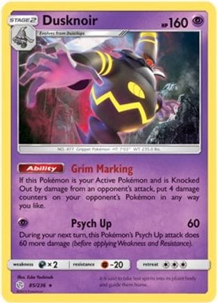 'Pokemon - 'Dusknoir 085/236  Deck Exclusives - Rare