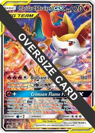 'Pokemon - 'Charizard & Braixen GX SM230  - Holofoil Jumbo Cards - Promo