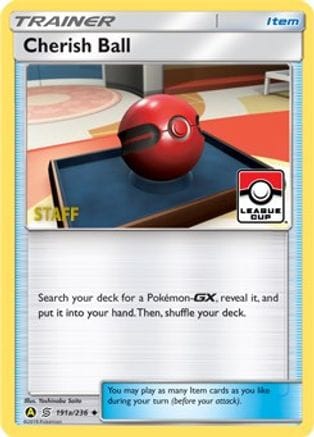 'Pokemon - 'Cherish Ball 191a/236  - Reverse Holofoil League & Championship Cards - Promo