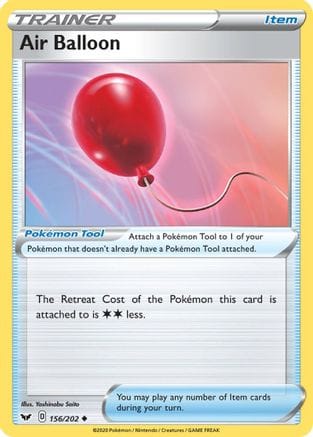 'Pokemon - 'Air Balloon 156/202  SWSH01 Sword & Shield Base Set - Uncommon
