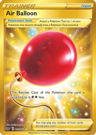 'Pokemon - 'Air Balloon (Secret) 213/202  - Holofoil SWSH01 Sword & Shield Base Set - Secret Rare