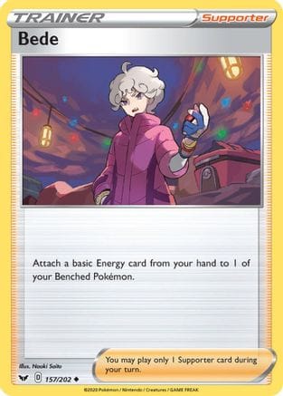 'Pokemon - 'Bede 157/202  SWSH01 Sword & Shield Base Set - Uncommon