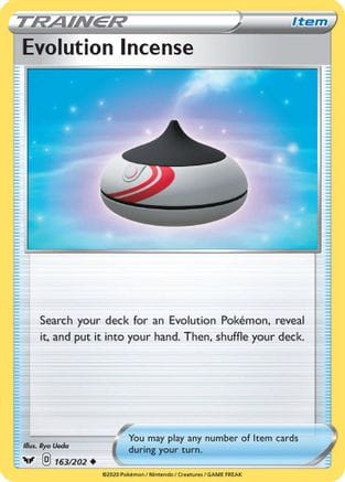 'Pokemon - 'Evolution Incense 163/202  SWSH01 Sword & Shield Base Set - Uncommon