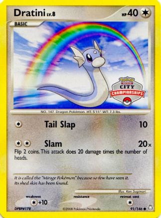 'Pokemon - 'Dratini 091/146  League & Championship Cards - Promo