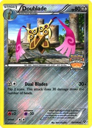 'Pokemon - 'Doublade 084/146  - Reverse Holofoil League & Championship Cards - Promo