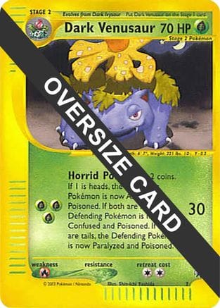'Pokemon - 'Dark Venusaur 007  Jumbo Cards - Promo