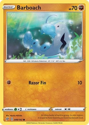 'Pokemon - 'Barboach 099  SWSH02 Rebel Clash - Common