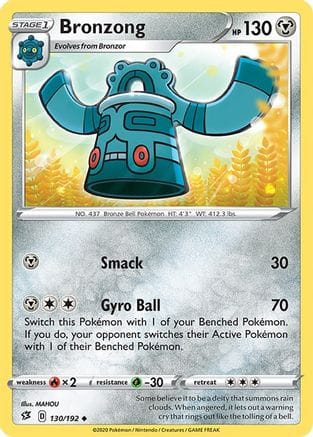 'Pokemon - 'Bronzong 130/192  SWSH02 Rebel Clash - Uncommon