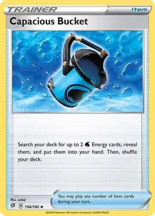 'Pokemon - 'Capacious Bucket 156/192  SWSH02 Rebel Clash - Uncommon