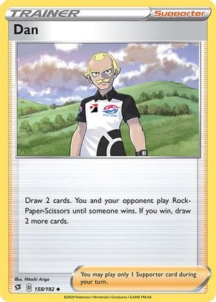 'Pokemon - 'Dan 158/192  - Reverse Holofoil SWSH02 Rebel Clash - Uncommon