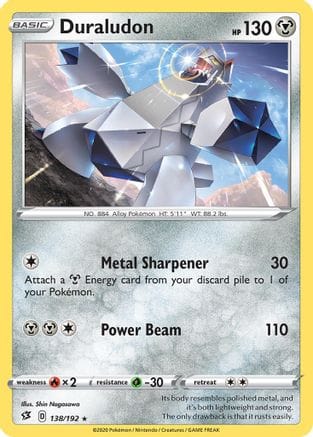 'Pokemon - 'Duraludon 138/192  Deck Exclusives - Rare