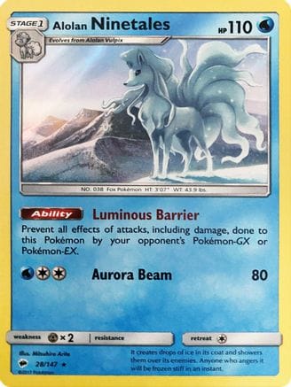 'Pokemon - 'Alolan Ninetales 028/147  - Holofoil Miscellaneous Cards & Products - Holo Rare