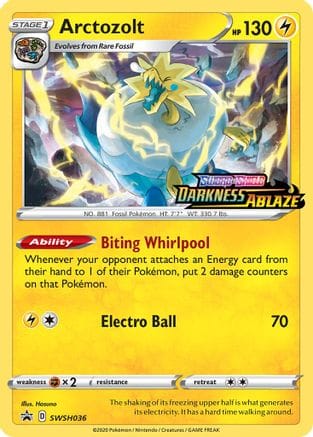 'Pokemon - 'Arctozolt SWSH036  - Holofoil SWSH Sword & Shield Promo Cards - Promo