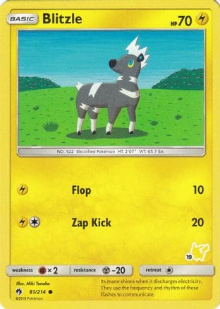 'Pokemon - 'Blitzle 081/214  Battle Academy - Promo