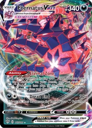'Pokemon - 'Eternatus VMAX 117/189  - Holofoil SWSH03 Darkness Ablaze - Ultra Rare