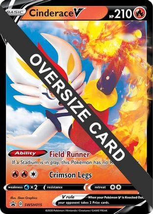 'Pokemon - 'Cinderace V SWSH015  - Holofoil Jumbo Cards - Promo