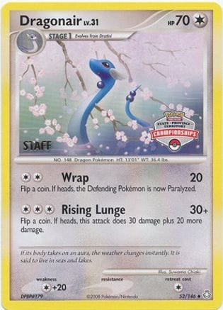 'Pokemon - 'Dragonair 052/146  League & Championship Cards - Promo