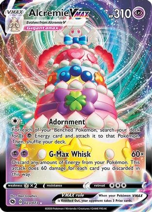 'Pokemon - 'Alcremie VMAX 023/73  - Holofoil Champions Path - Ultra Rare