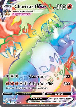 'Pokemon - 'Charizard VMAX (Secret) 074/73  - Holofoil Champions Path - Secret Rare