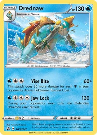 'Pokemon - 'Drednaw SWSH047  - Holofoil SWSH Sword & Shield Promo Cards - Promo