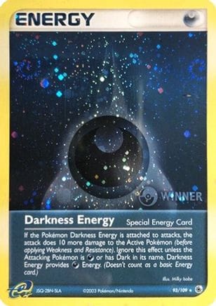'Pokemon - 'Darkness Energy (Special) 093/109  - Holofoil League & Championship Cards - Promo