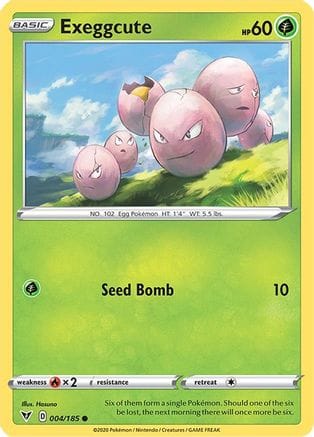 'Pokemon - 'Exeggcute 004/185  - Reverse Holofoil SWSH04 Vivid Voltage - Common