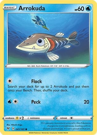 'Pokemon - 'Arrokuda 041/185  SWSH04 Vivid Voltage - Common
