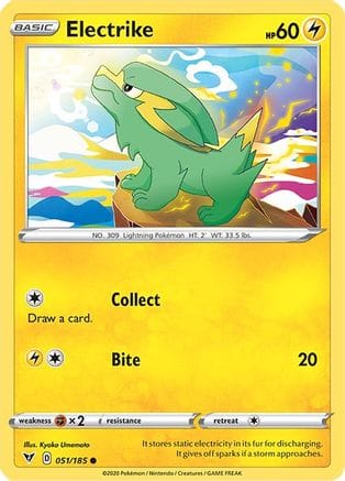 'Pokemon - 'Electrike 051/185  SWSH04 Vivid Voltage - Common