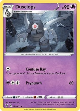 'Pokemon - 'Dusclops 070/185  SWSH04 Vivid Voltage - Uncommon