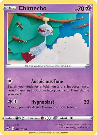 'Pokemon - 'Chimecho 072/185  SWSH04 Vivid Voltage - Common
