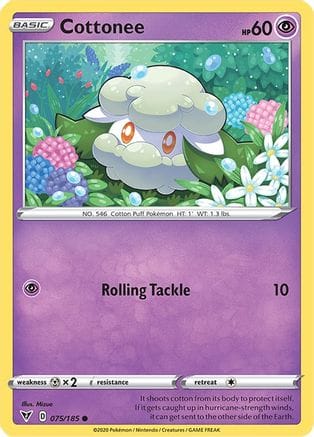 'Pokemon - 'Cottonee 075/185  SWSH04 Vivid Voltage - Common