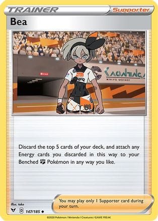 'Pokemon - 'Bea 147/185  - Reverse Holofoil SWSH04 Vivid Voltage - Uncommon