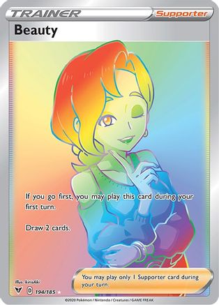 'Pokemon - 'Beauty (Secret) 194/185  - Holofoil SWSH04 Vivid Voltage - Secret Rare