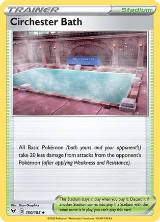 'Pokemon - 'Circhester Bath 150/185  - Reverse Holofoil SWSH04 Vivid Voltage - Uncommon